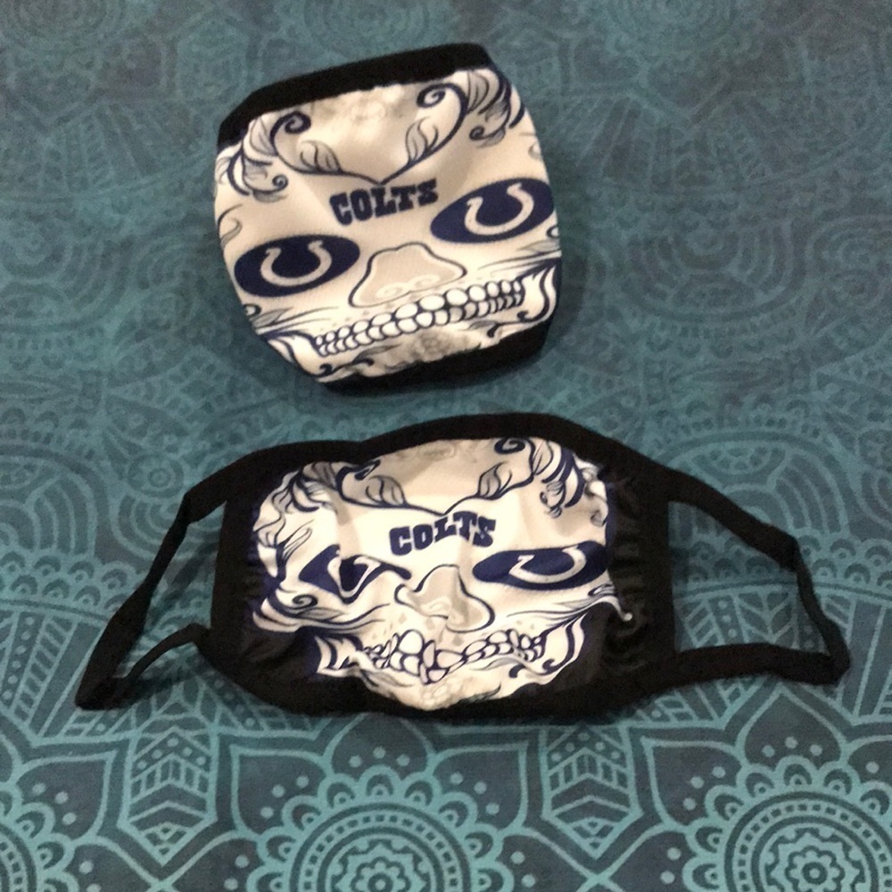 6/$20 New set/2 Colts sugar skull face masks